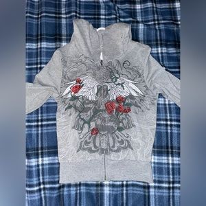 grey rhinestone sweater